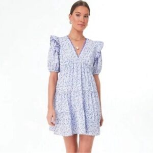 Hyacinths House Lavender Floral Mini Dress